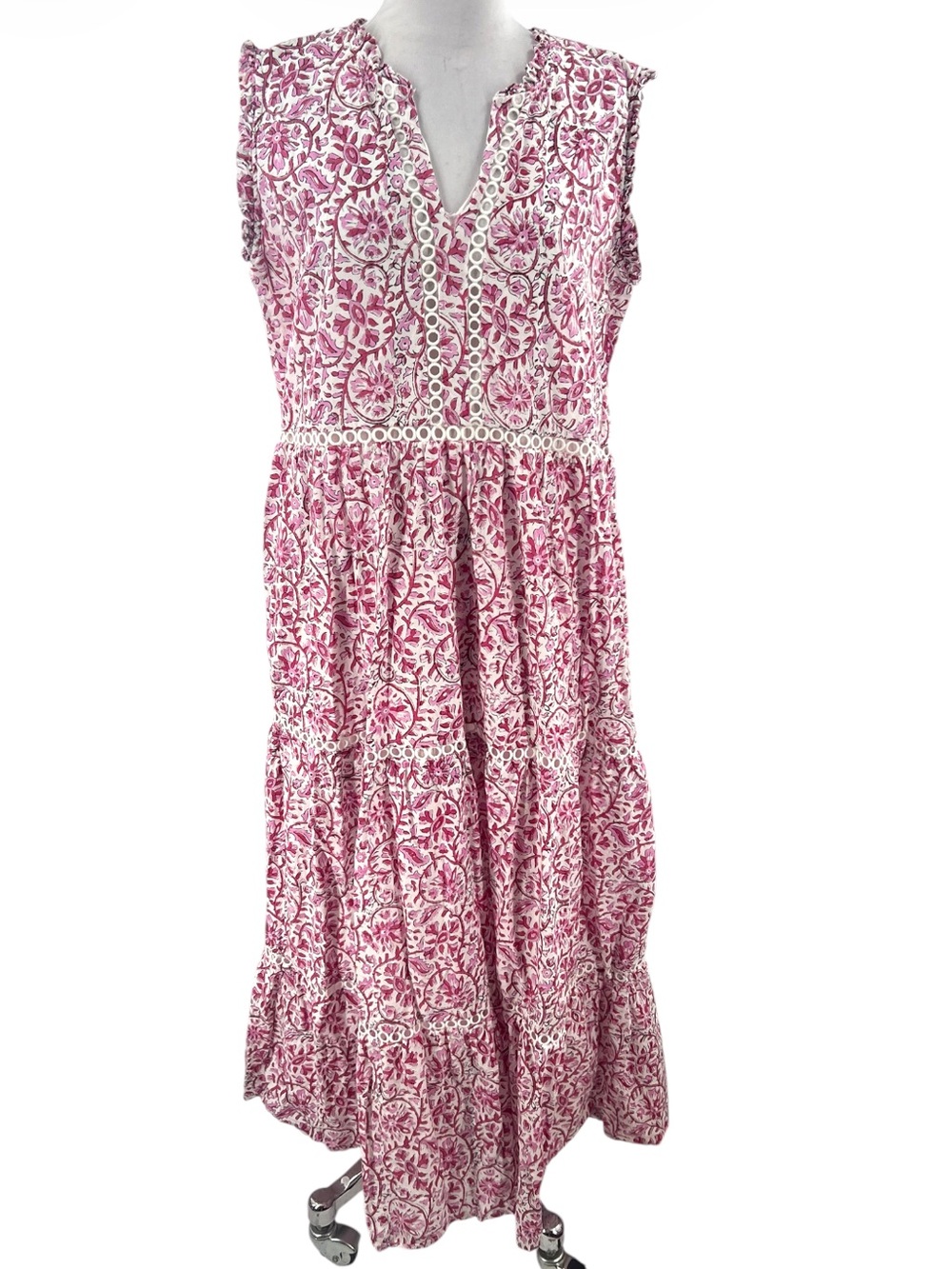 The flourish market‎ block print maxi dress sz XL